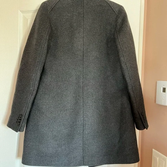 Wilfred Charcoal Wool Blend Coat - Picture 5 of 6